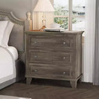 COZONY Commode à 3 tiroirs autoportante, meuble de rangement rustique en bois pour chambre, salon et entrée