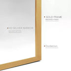 Miroir mural arqué contemporain 36 x 24, miroir de salle de bain en forme d'arche avec cadre en alliage d'aluminium - Panipeachy