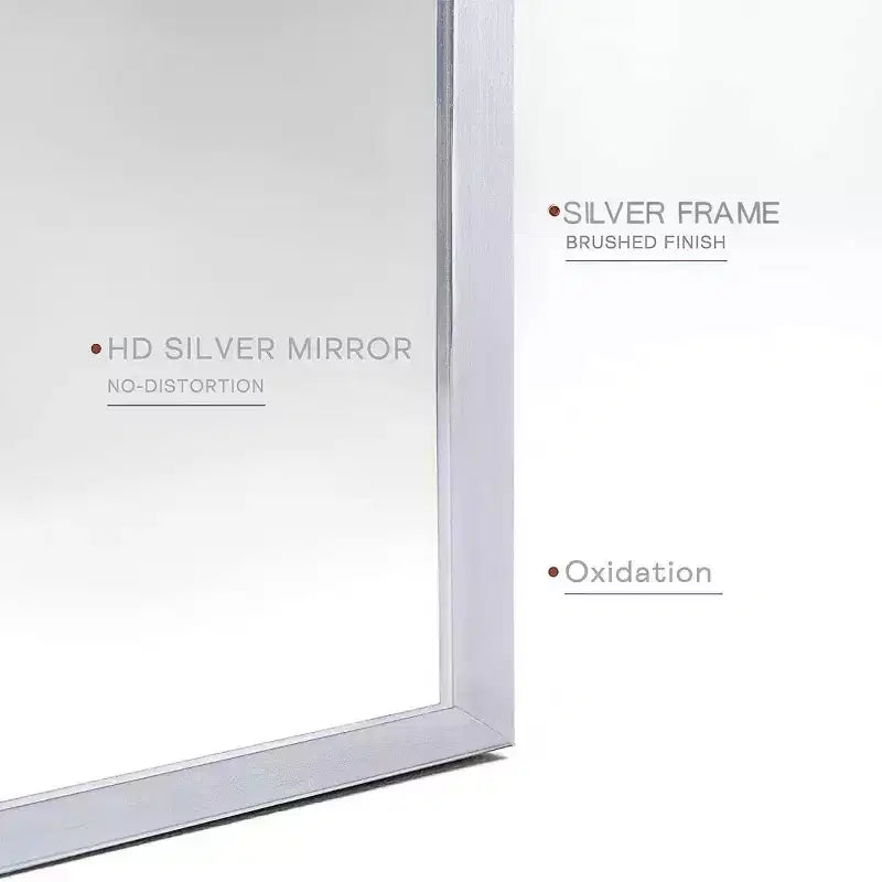 Miroir mural arqué contemporain 36 x 24, miroir de salle de bain en forme d'arche avec cadre en alliage d'aluminium - Panipeachy