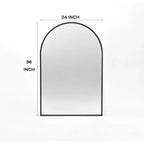 Miroir mural arqué contemporain 36 x 24, miroir de salle de bain en forme d'arche avec cadre en alliage d'aluminium - Panipeachy