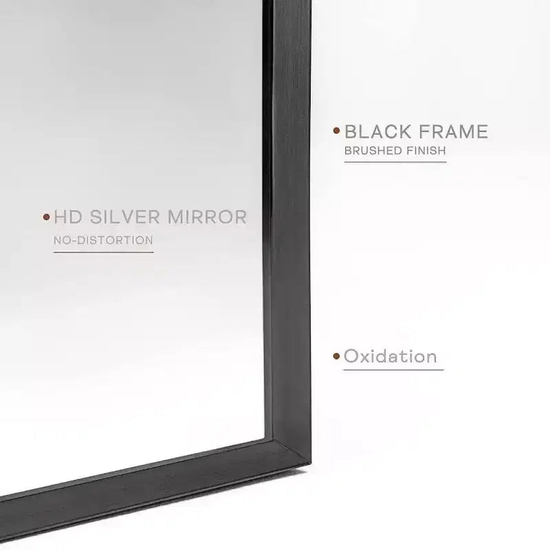 Miroir mural arqué contemporain 36 x 24, miroir de salle de bain en forme d'arche avec cadre en alliage d'aluminium - Panipeachy