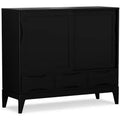 Pearson 48 inch Wide Solid Hardwood Mid-Century Modern Medium Storage Cabinet