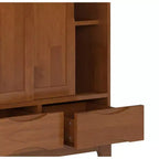 Meuble de rangement moyen Pearson en bois massif, 122 cm de large, style Mid-Century Modern