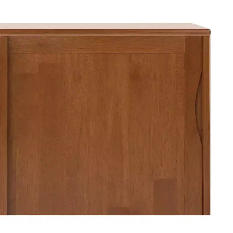 Meuble de rangement moyen Pearson en bois massif, 122 cm de large, style Mid-Century Modern