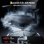 Chaise de Bureau Ergonomique en Maille, Chaise de Bureau à Dossier Haut et Support Lombaire Réglable 300lbs, Accoudoirs Relevables 4D, Siège d'Ordinateur Pivotant à Roulettes pour Longues Sessions de Travail
