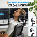 Chaise de Bureau Ergonomique en Maille, Chaise de Bureau à Dossier Haut et Support Lombaire Réglable 300lbs, Accoudoirs Relevables 4D, Siège d'Ordinateur Pivotant à Roulettes pour Longues Sessions de Travail