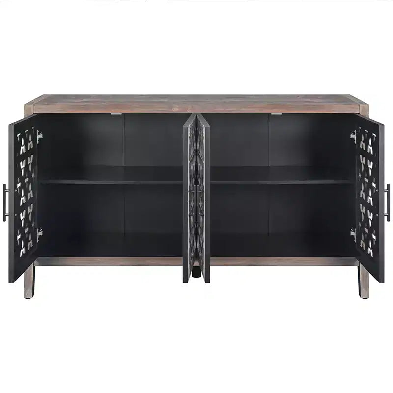 Buffet Bahut Meuble de Rangement de Cuisine, Meuble TV avec Étagère Réglable, Armoire de Rangement pour Cuisine Salle à Manger