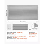 Panneaux muraux à lattes VEVOR, 2,4 x 1,2 m, lambris mural PVC pour garage avec conception modulaire, panneaux muraux à lattes gris faciles à installer et ajustables, gris