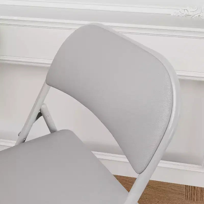 Chaises pliantes en métal avec dossier en PU, coussins rembourrés et cadre en acier, capacité de 159 kg pour utilisation intérieure/extérieure