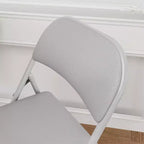 Chaises pliantes en métal avec dossier en PU, coussins rembourrés et cadre en acier, capacité de 159 kg pour utilisation intérieure/extérieure