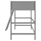 Lit mezzanine moderne en bois Luxystar, taille double, avec échelle inclinée