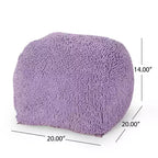 TUYOHW Pouf carré moderne avec revêtement en chenille colorée, pouf spongieux avec texture confortable, marchepied moelleux pour salon, chambre