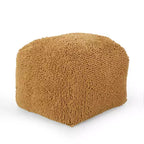 TUYOHW Pouf carré moderne avec revêtement en chenille colorée, pouf spongieux avec texture confortable, marchepied moelleux pour salon, chambre