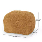 TUYOHW Pouf carré moderne avec revêtement en chenille colorée, pouf spongieux avec texture confortable, marchepied moelleux pour salon, chambre