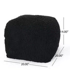 TUYOHW Pouf carré moderne avec revêtement en chenille colorée, pouf spongieux avec texture confortable, marchepied moelleux pour salon, chambre