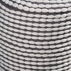 TUYOHW Pouf cylindrique fait à la main avec repose-pieds rembourré en tissu imperméable avec capitonnage, petit pouf pour salon, chambre à coucher