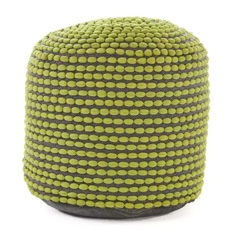 TUYOHW Pouf cylindrique fait à la main avec repose-pieds rembourré en tissu imperméable avec capitonnage, petit pouf pour salon, chambre à coucher
