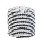 TUYOHW Pouf cylindrique fait à la main avec repose-pieds rembourré en tissu imperméable avec capitonnage, petit pouf pour salon, chambre à coucher