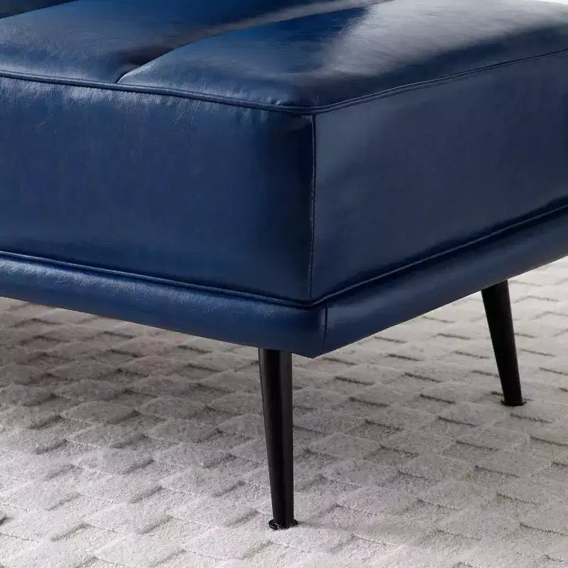 TUYOHW 55 Banc Ottomane Moderne avec Plateau Pivotant à 360° en PU, Banc de Bout de Lit Rembourré avec Dossier, Banc d'Entrée pour Salon, Chambre à Coucher