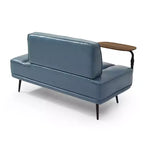 TUYOHW 55 Banc Ottomane Moderne avec Plateau Pivotant à 360° en PU, Banc de Bout de Lit Rembourré avec Dossier, Banc d'Entrée pour Salon, Chambre à Coucher