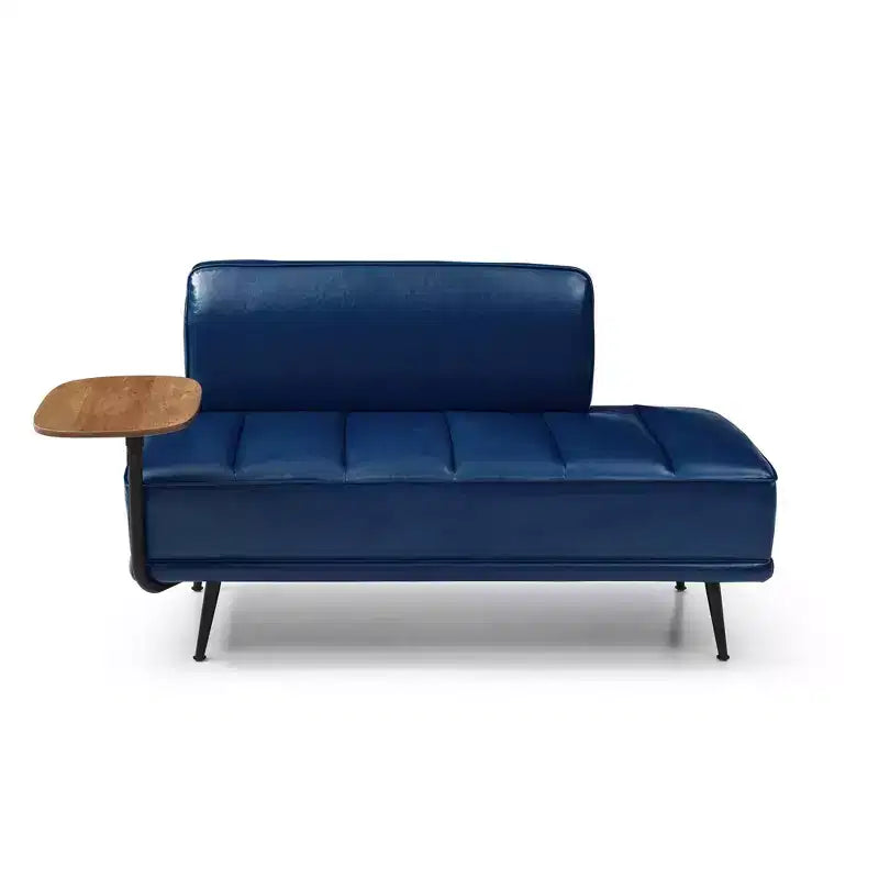 TUYOHW 55 Banc Ottomane Moderne avec Plateau Pivotant à 360° en PU, Banc de Bout de Lit Rembourré avec Dossier, Banc d'Entrée pour Salon, Chambre à Coucher