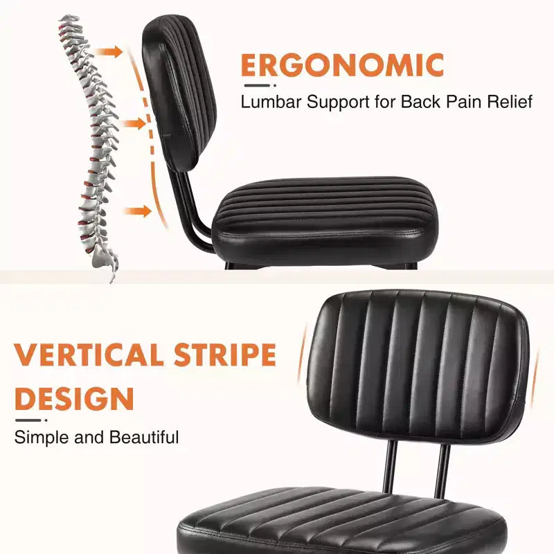 TUYOHW Lot de 2 chaises de salle à manger modernes du milieu du siècle, chaises de cuisine en cuir PU avec pieds en métal et patins réglables, chaises de salle à manger ergonomiques