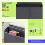 MAYEERTY Bureau d'angle en forme de L de 49 pouces, pour jeux, avec support d'unité centrale et sac latéral pour la maison, le bureau et le dortoir