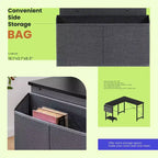 MAYEERTY Bureau d'angle en forme de L de 49 pouces, pour jeux, avec support d'unité centrale et sac latéral pour la maison, le bureau et le dortoir