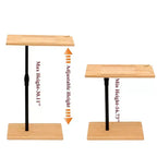 Plateau de canapé pivotant à 360° pour accoudoir de canapé - Table d'appoint en C avec fentes pour téléphone et tablette, table plateau TV, plateau de table d'appoint pour salon et chambre à coucher