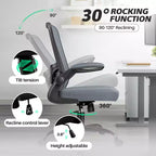 Chaise de Bureau Ergonomique KERDOM, Soutien Lombaire Réglable, Tissu en Maille Respirant, Durable et Fiable