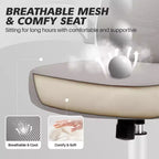 Chaise de Bureau Ergonomique KERDOM, Soutien Lombaire Réglable, Tissu en Maille Respirant, Durable et Fiable