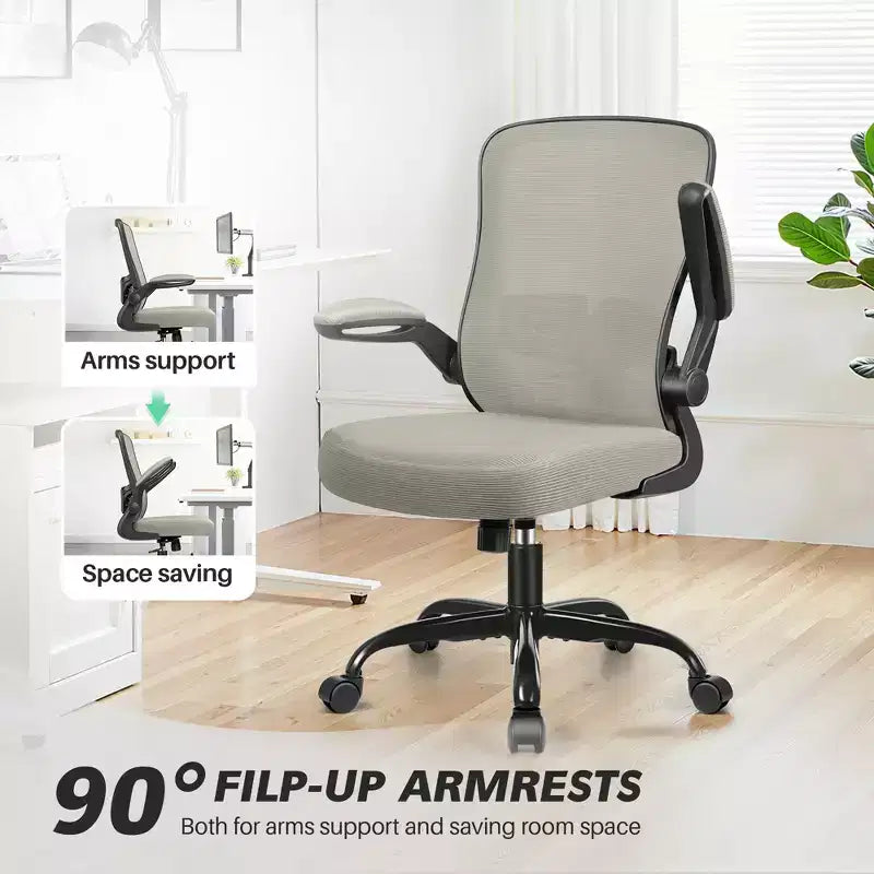 Chaise de Bureau Ergonomique KERDOM, Soutien Lombaire Réglable, Tissu en Maille Respirant, Durable et Fiable