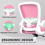 Chaise de Bureau Ergonomique KERDOM, Soutien Lombaire Réglable, Tissu en Maille Respirant, Durable et Fiable