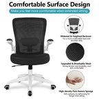 Chaise de Bureau Ergonomique KERDOM, Soutien Lombaire Réglable, Tissu en Maille Respirant, Durable et Fiable
