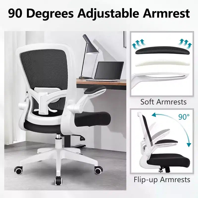 Chaise de Bureau Ergonomique KERDOM, Soutien Lombaire Réglable, Tissu en Maille Respirant, Durable et Fiable