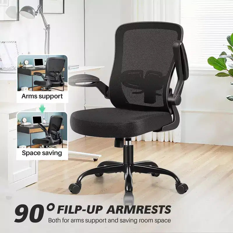 Chaise de Bureau Ergonomique KERDOM, Soutien Lombaire Réglable, Tissu en Maille Respirant, Durable et Fiable