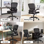 Chaise de Bureau Ergonomique KERDOM, Soutien Lombaire Réglable, Tissu en Maille Respirant, Durable et Fiable