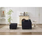 MAYEERTY Chaise Longue avec Ottoman de Rangement Amovible, Canapé-Lit Rembourré avec Oreillers Fauteuil Profond pour Salon Chambre