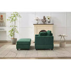 MAYEERTY Chaise Longue avec Ottoman de Rangement Amovible, Canapé-Lit Rembourré avec Oreillers Fauteuil Profond pour Salon Chambre