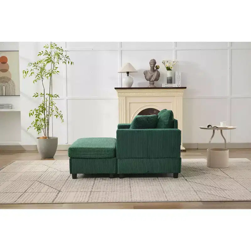 MAYEERTY Chaise Longue avec Ottoman de Rangement Amovible, Canapé-Lit Rembourré avec Oreillers Fauteuil Profond pour Salon Chambre