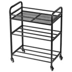 VEVOR 3D Printer Filament Storage Rack, 3 Tier Heavy Duty Storage Shelf, Rolling Filament Spool Holders Racks with Wheels, Black