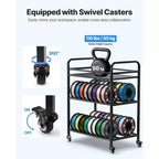VEVOR Support de Stockage de Filament pour Imprimante 3D, Étagère de Rangement Robuste à 3 Niveaux, Supports de Bobine de Filament Roulants avec Roues, Noir