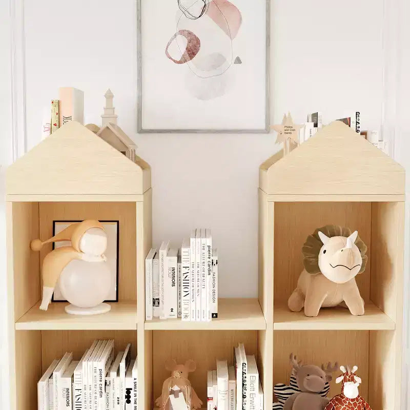 Étagère à livres pour enfants avec 8 compartiments, meuble de rangement en bois pour jouets, bibliothèque pour tout-petits, armoire de jeu, étagère pour jouets pour salle de jeux, crèche, chambre d'enfants