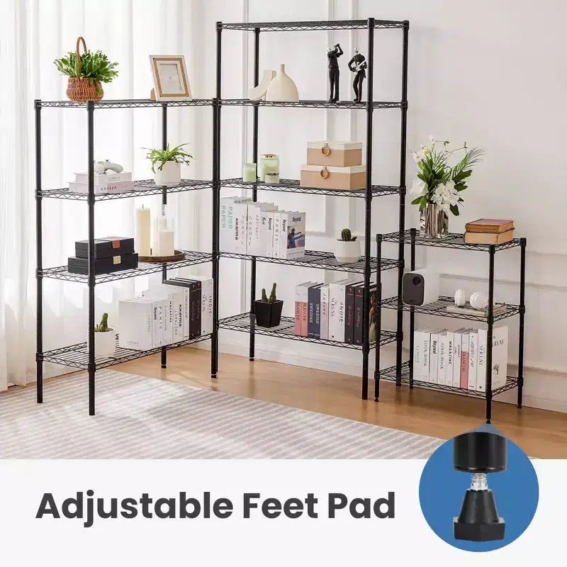 Étagères métalliques robustes JIONJOY - Rangement réglable de 90 kg par étagère pour cuisine, garage, salle de bain