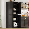 70 in Tall Kitchen Pantry Cabinet, Freestanding Storage Cabinet with 4 Doors and Adjustable Shelves, Utility Hutch Cupboard for Dining Room, Bathroom