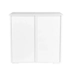 VIYET 30.3 Armoire de rangement, Panneau de particules blanc+MDF, armoire de rangement avec 2 sacs de doublure amovibles (tri clair/foncé+poignées)