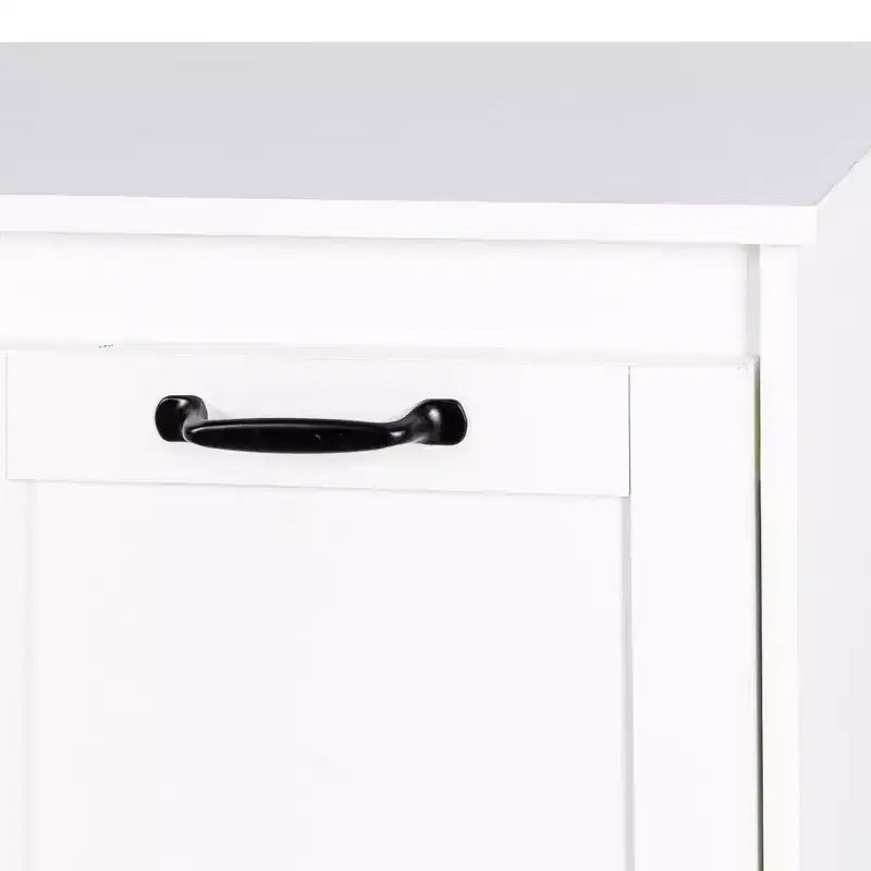 VIYET 30.3 Armoire de rangement, Panneau de particules blanc+MDF, armoire de rangement avec 2 sacs de doublure amovibles (tri clair/foncé+poignées)