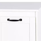 VIYET 30.3 Armoire de rangement, Panneau de particules blanc+MDF, armoire de rangement avec 2 sacs de doublure amovibles (tri clair/foncé+poignées)