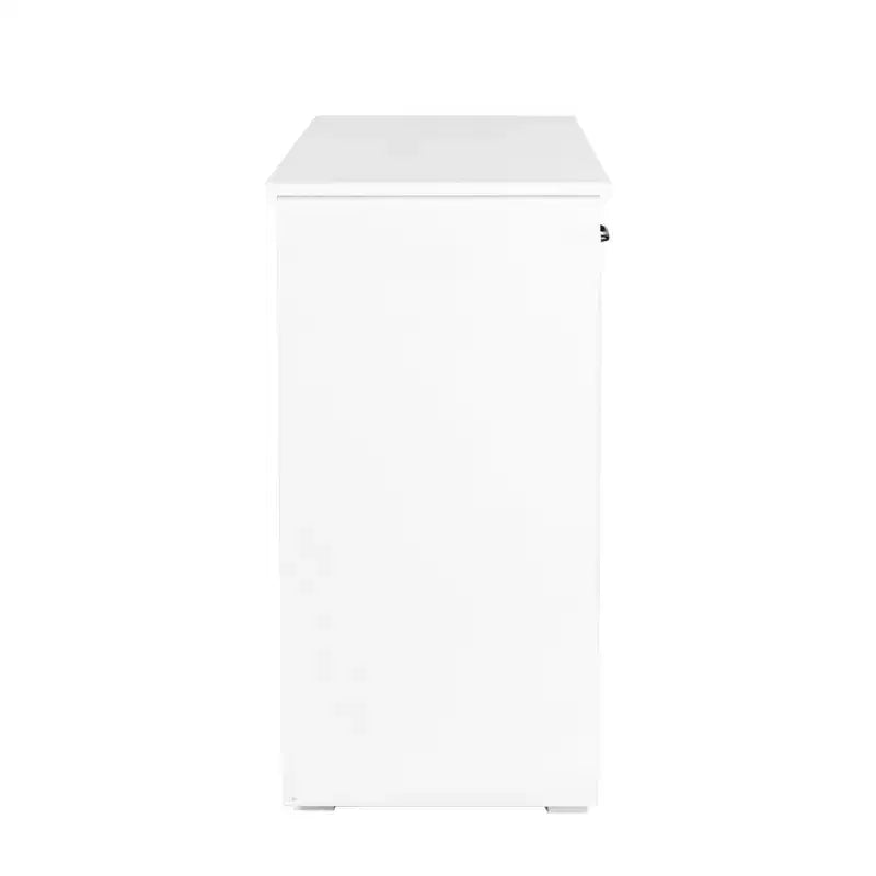 VIYET 30.3 Armoire de rangement, Panneau de particules blanc+MDF, armoire de rangement avec 2 sacs de doublure amovibles (tri clair/foncé+poignées)