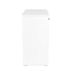 VIYET 30.3 Armoire de rangement, Panneau de particules blanc+MDF, armoire de rangement avec 2 sacs de doublure amovibles (tri clair/foncé+poignées)